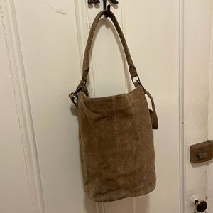 Fatface Suede Bucket Bag w/ Tassels